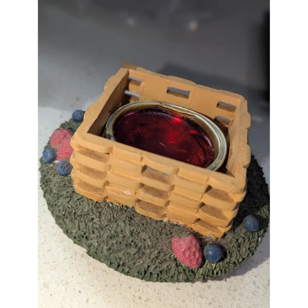 Votive Candle Holder Berry Basket Multi-Color Resin Fruit Design